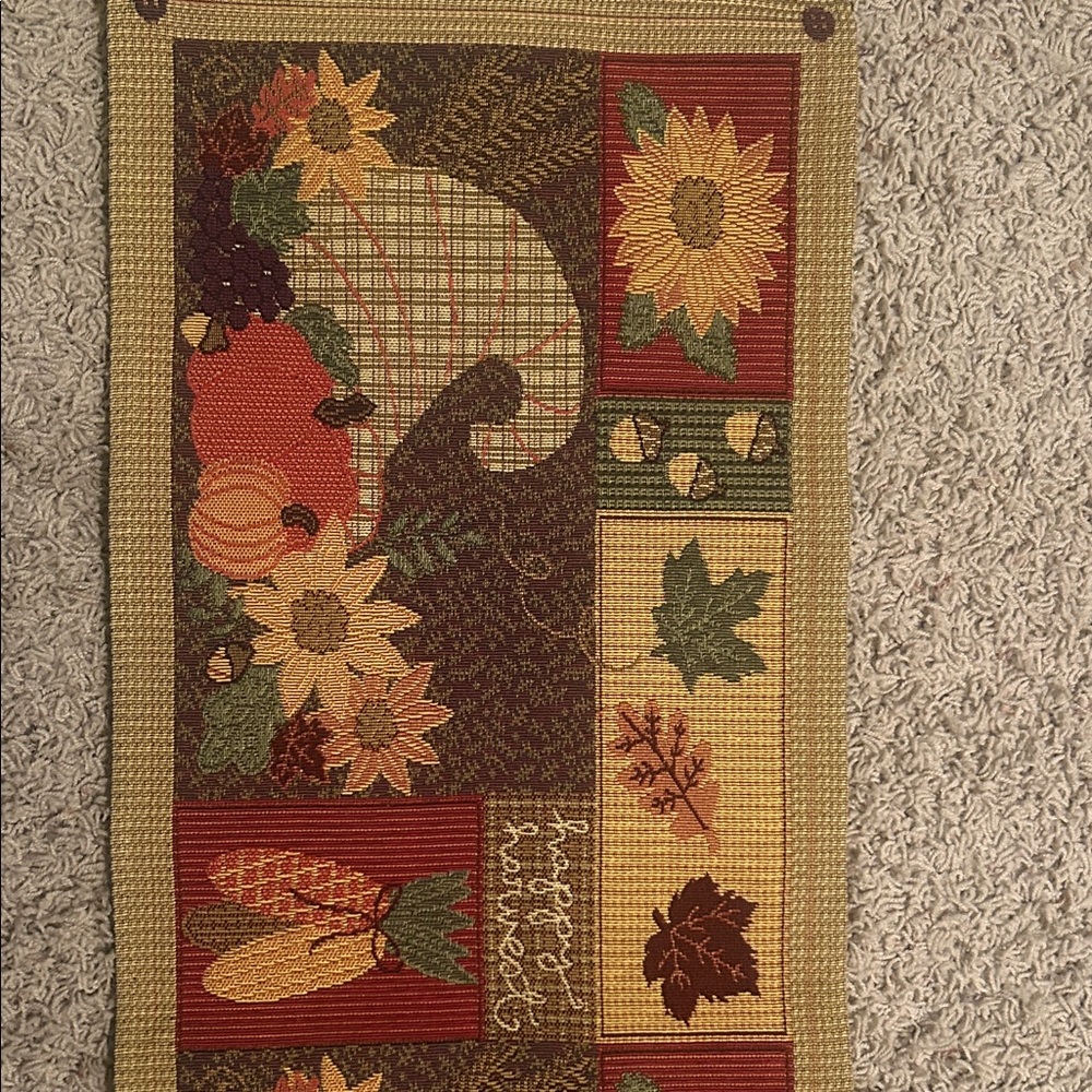BEAUTIFUL🍁Autumn/Fall Harvest Cornucopia Table Runner🌻